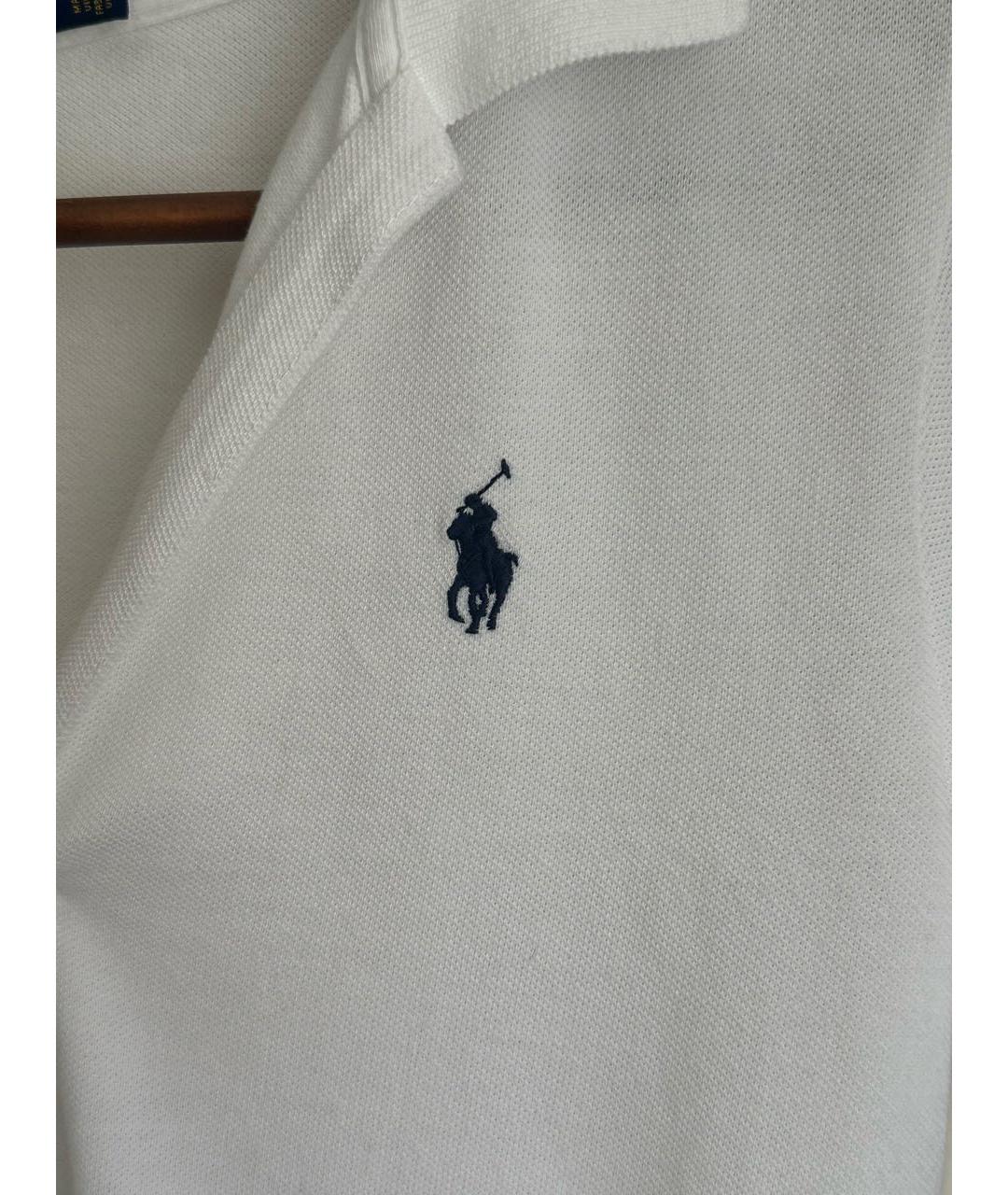 POLO RALPH LAUREN Белая хлопковая футболка, фото 4