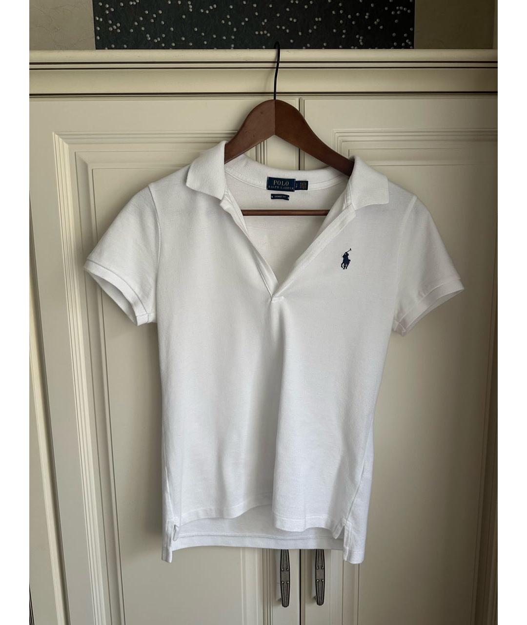 POLO RALPH LAUREN Белая хлопковая футболка, фото 6