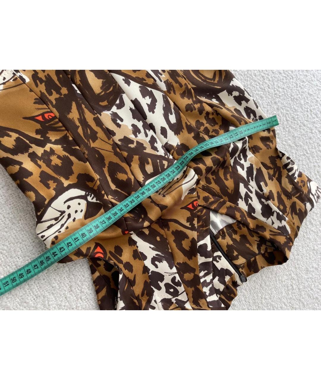 LOUIS VUITTON Коричневое шелковое коктейльное платье, фото 4