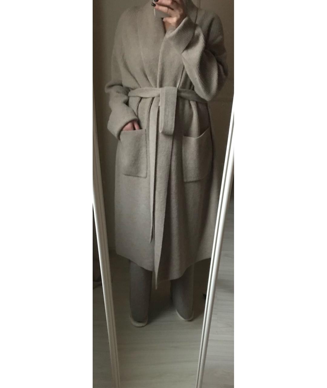 WEEKEND MAX MARA Бежевый шерстяной кардиган, фото 8