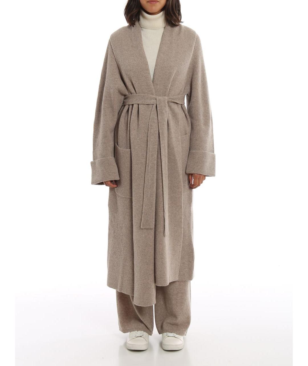 WEEKEND MAX MARA Бежевый шерстяной кардиган, фото 7