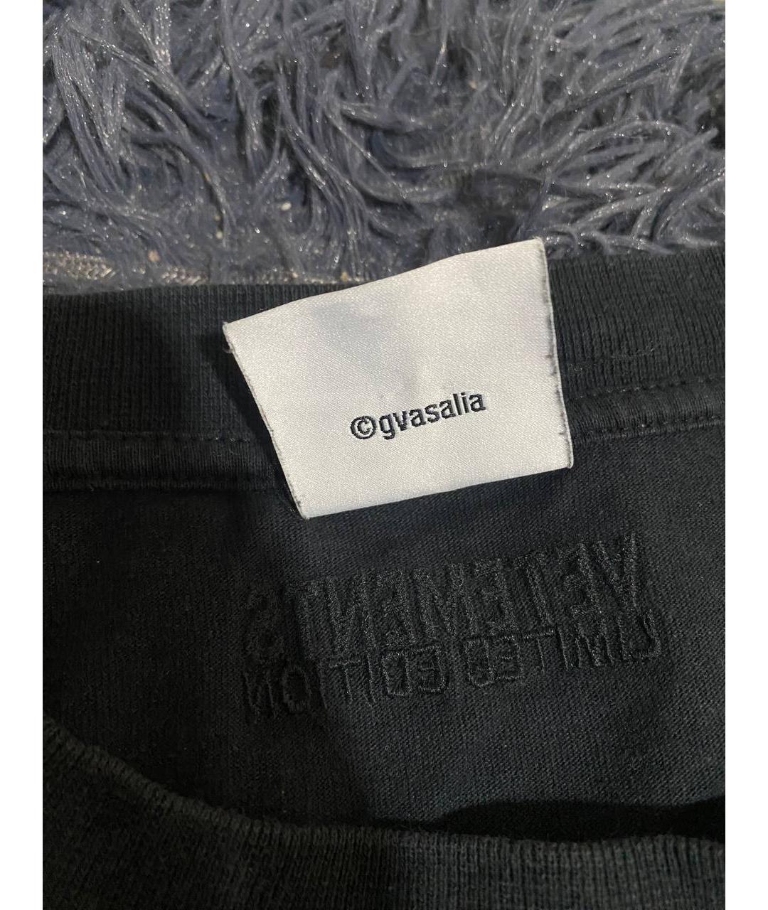 VETEMENTS Черная хлопковая футболка, фото 4
