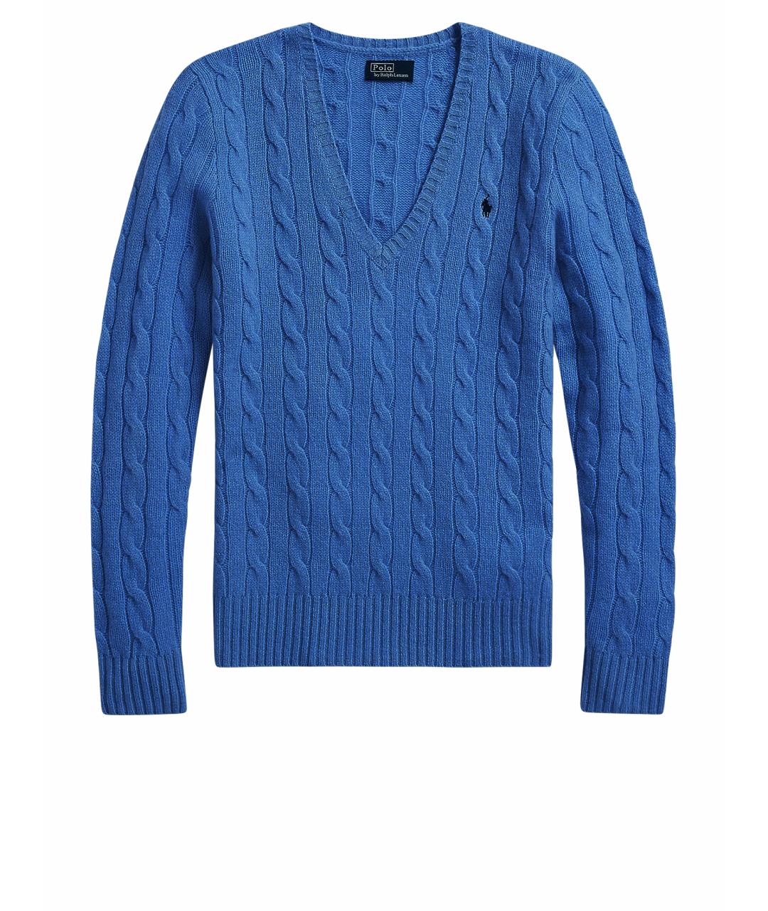 POLO RALPH LAUREN Синий хлопковый джемпер / свитер, фото 1