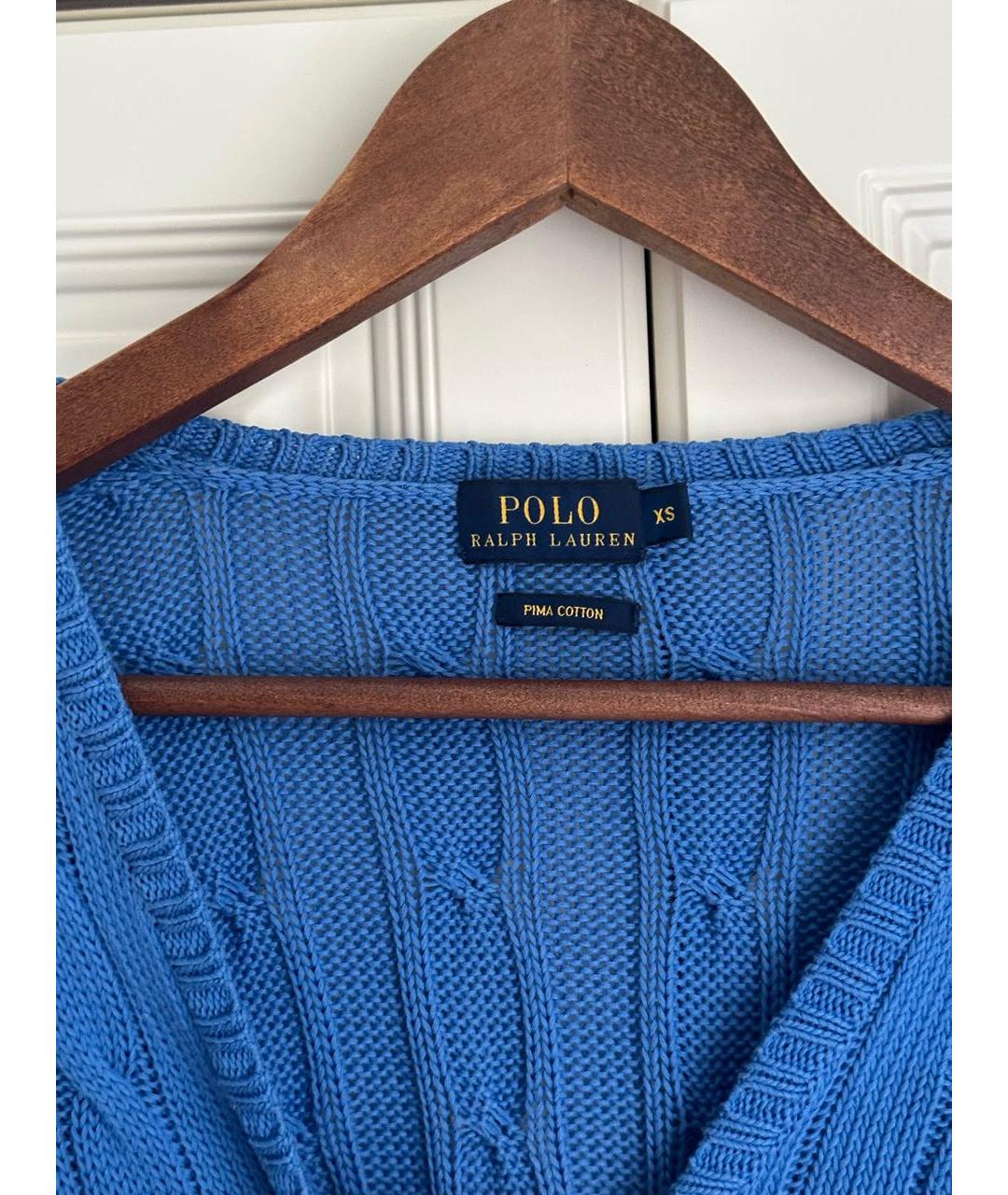 POLO RALPH LAUREN Синий хлопковый джемпер / свитер, фото 3