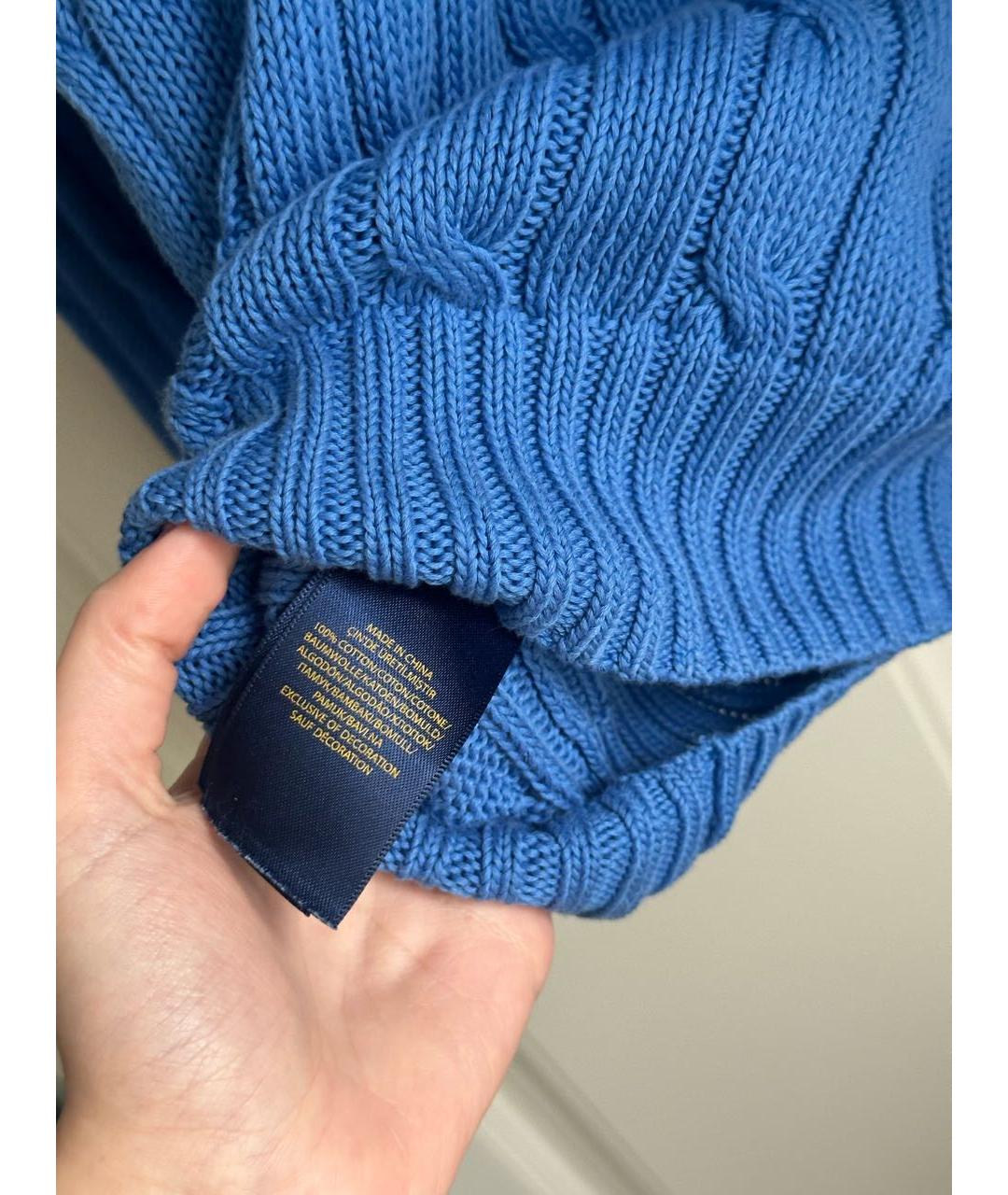 POLO RALPH LAUREN Синий хлопковый джемпер / свитер, фото 5