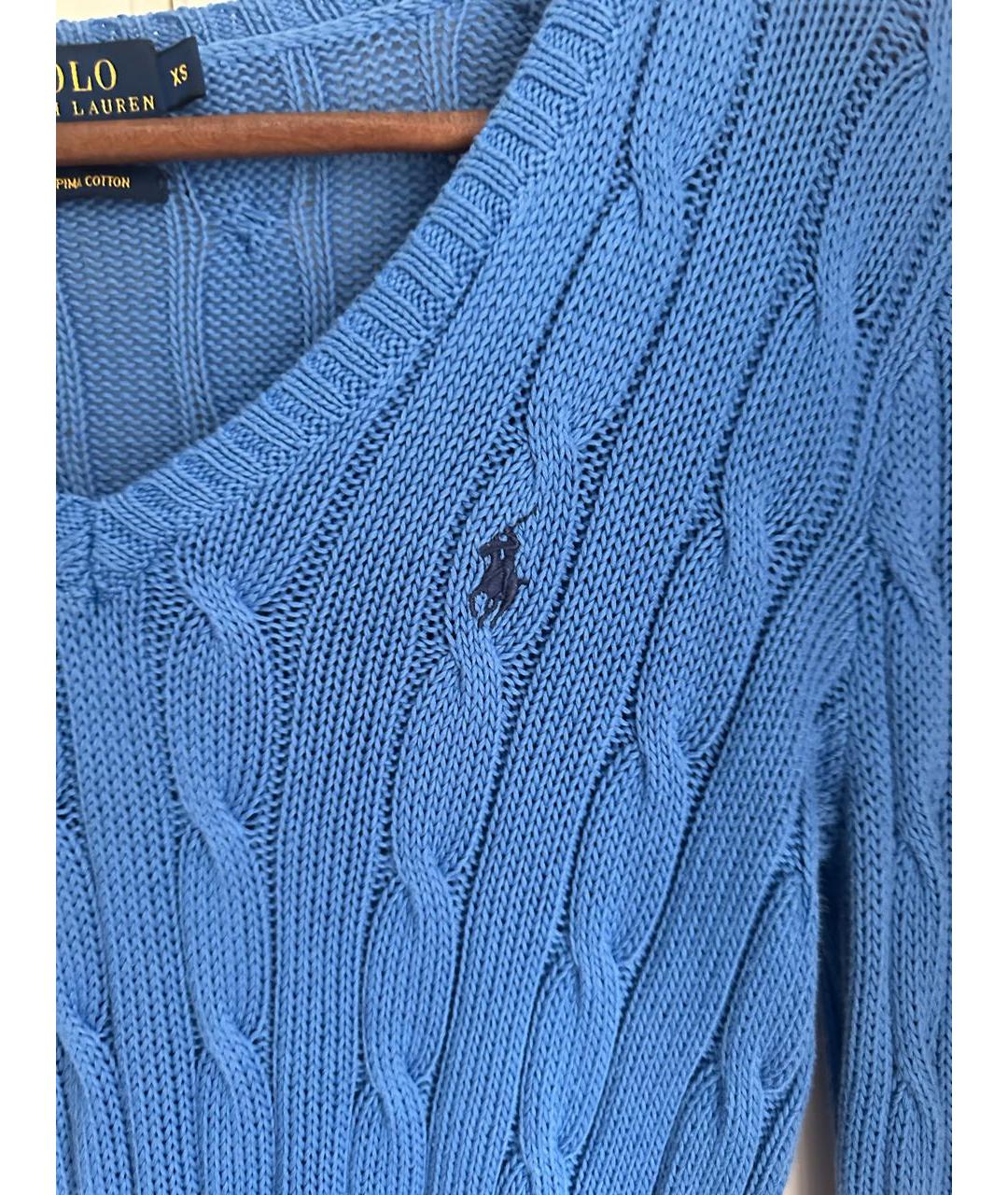 POLO RALPH LAUREN Синий хлопковый джемпер / свитер, фото 4