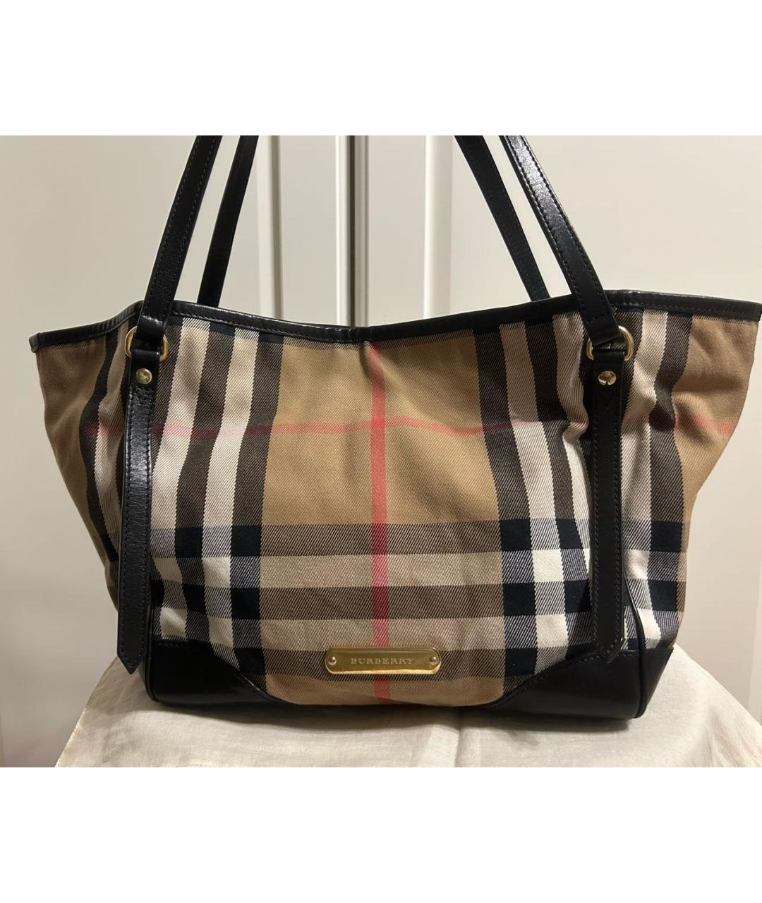 BURBERRY Кожаная сумка тоут, фото 8