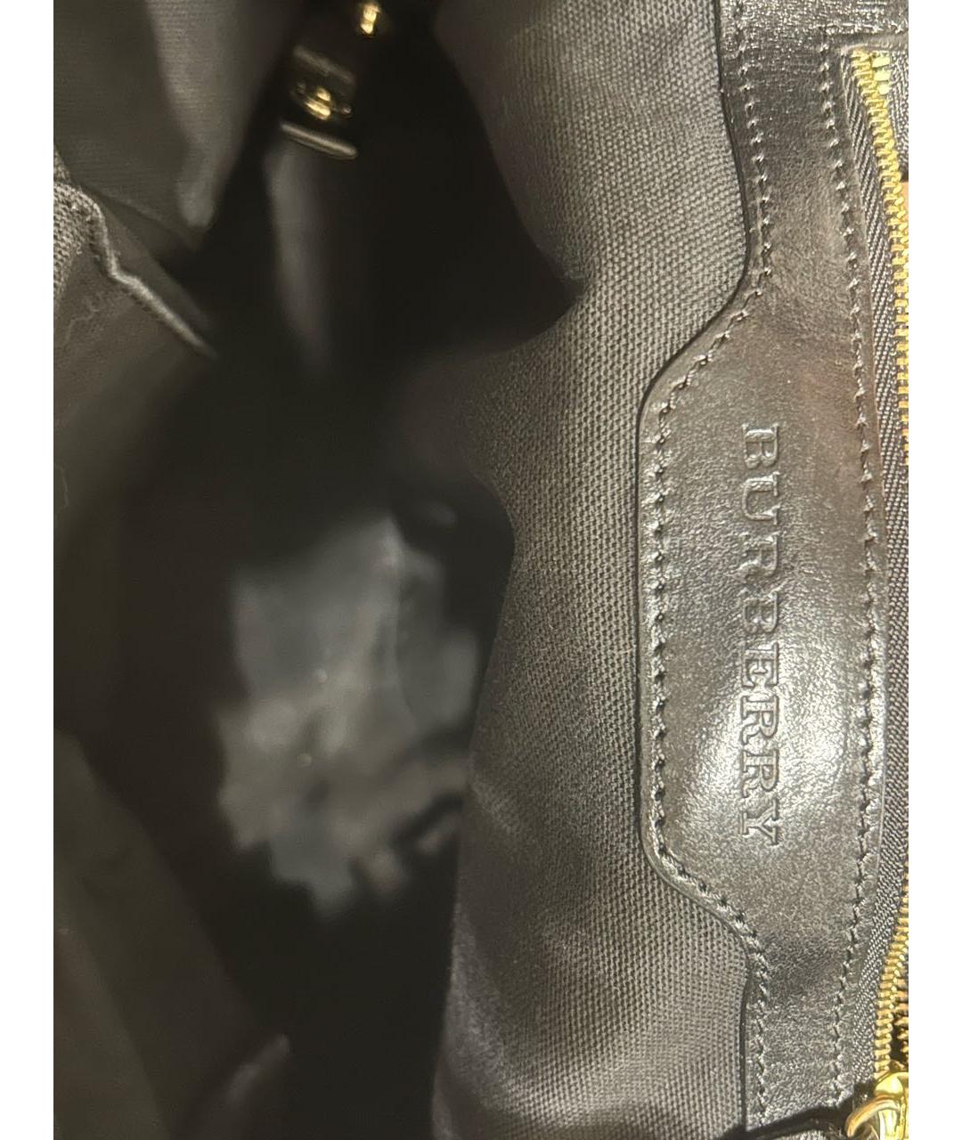 BURBERRY Кожаная сумка тоут, фото 5