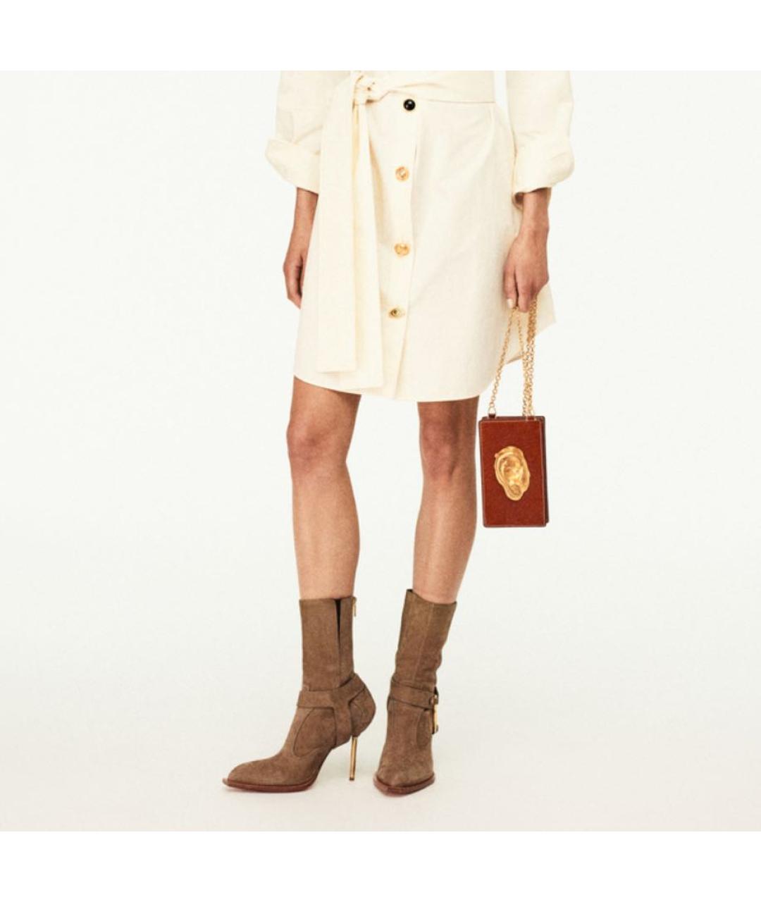 SCHIAPARELLI Коричневые кожаные сапоги, фото 4