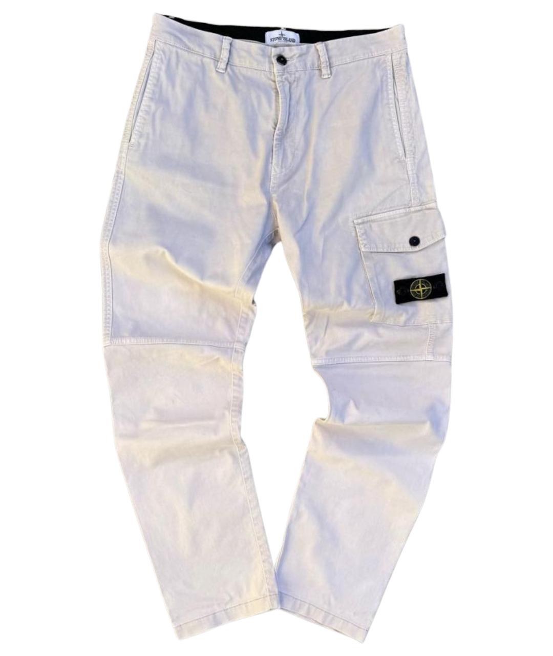 STONE ISLAND JUNIOR Белые хлопковые детские джинсы, фото 1
