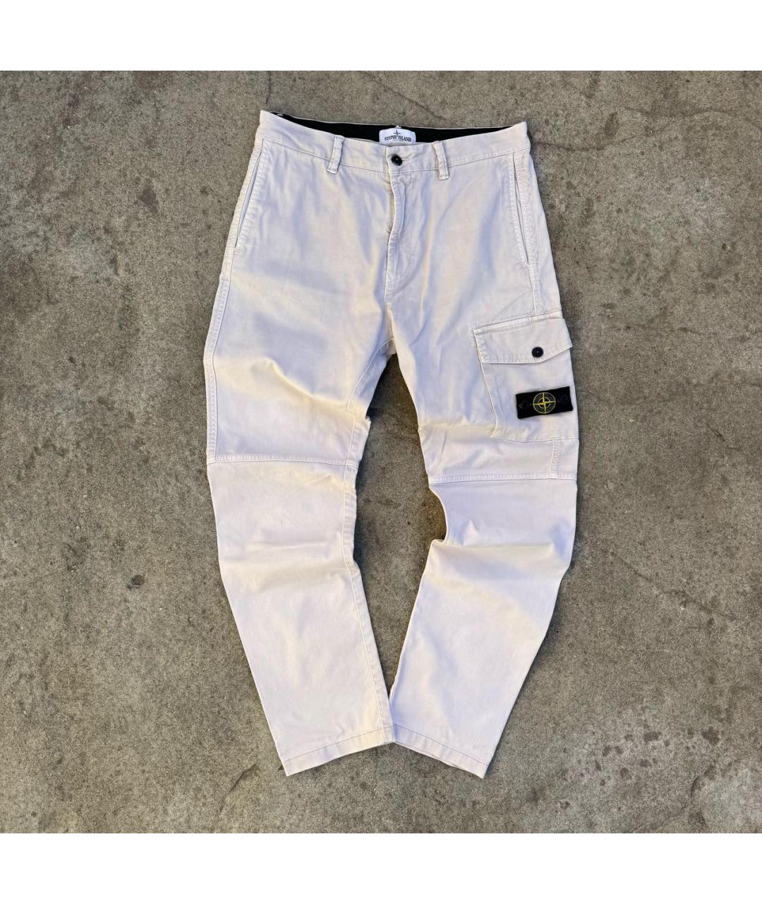 STONE ISLAND JUNIOR Белые хлопковые детские джинсы, фото 7