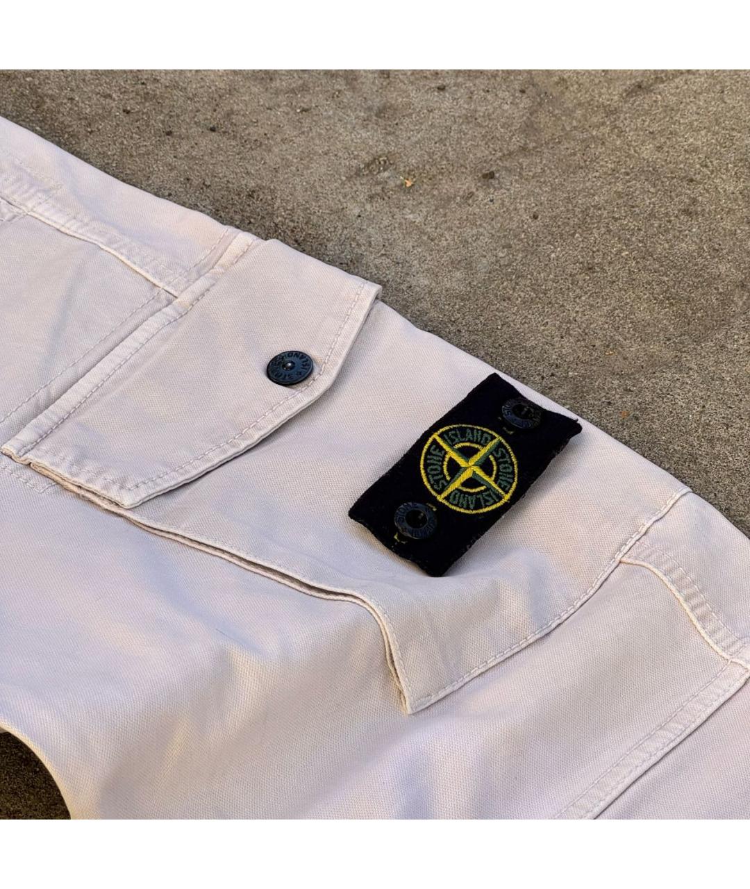 STONE ISLAND JUNIOR Белые хлопковые детские джинсы, фото 2
