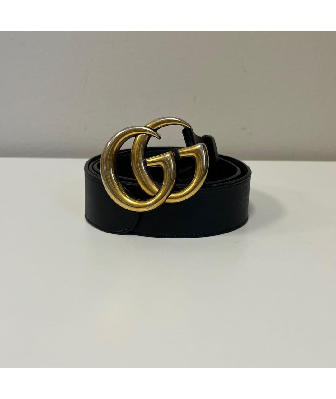 GUCCI Черный кожаный ремень, фото 2