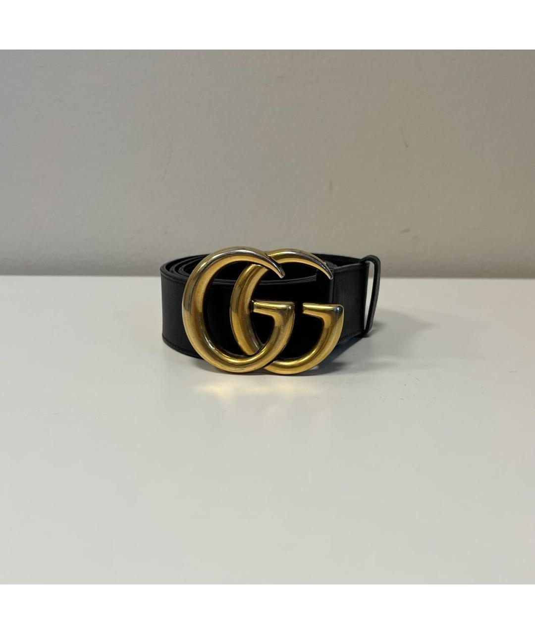 GUCCI Черный кожаный ремень, фото 6