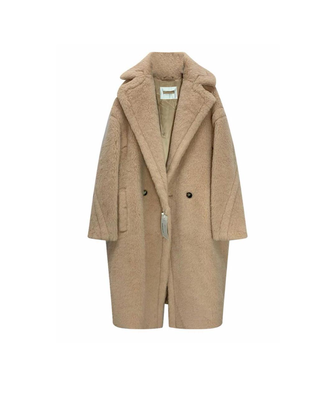 MAX MARA Бежевая шерстяная шуба, фото 9