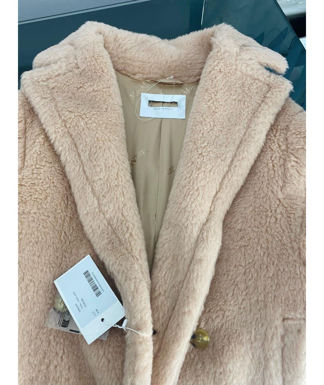 MAX MARA Бежевая шерстяная шуба, фото 4