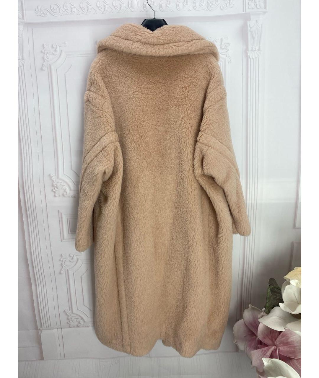 MAX MARA Бежевая шерстяная шуба, фото 2