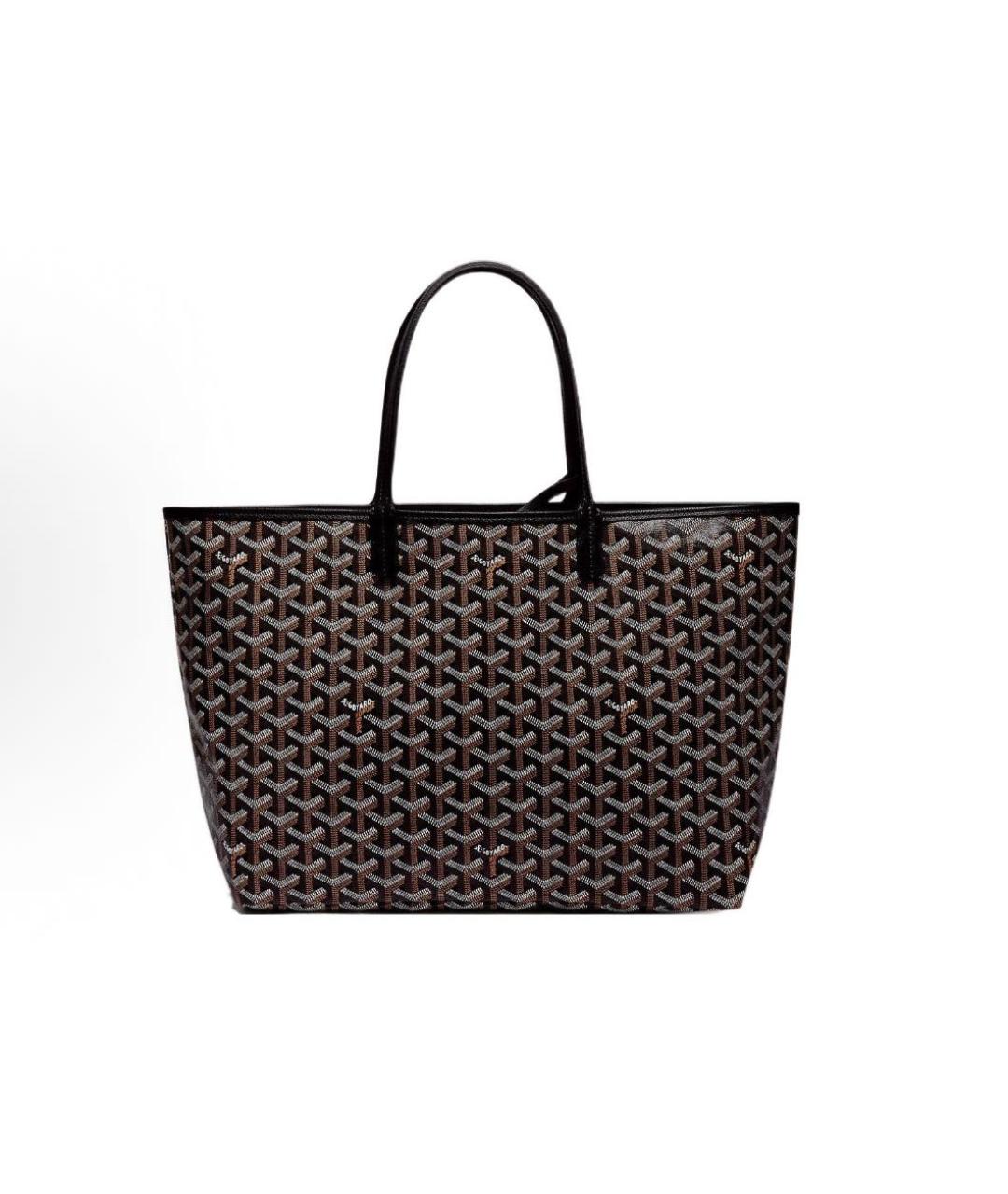 GOYARD Черная кожаная сумка тоут, фото 2