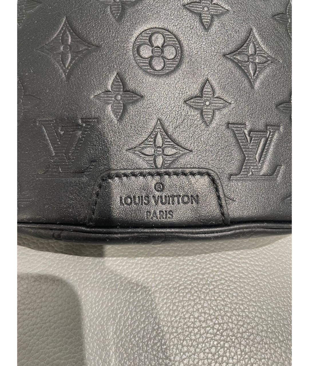 LOUIS VUITTON Черная кожаная поясная сумка, фото 2