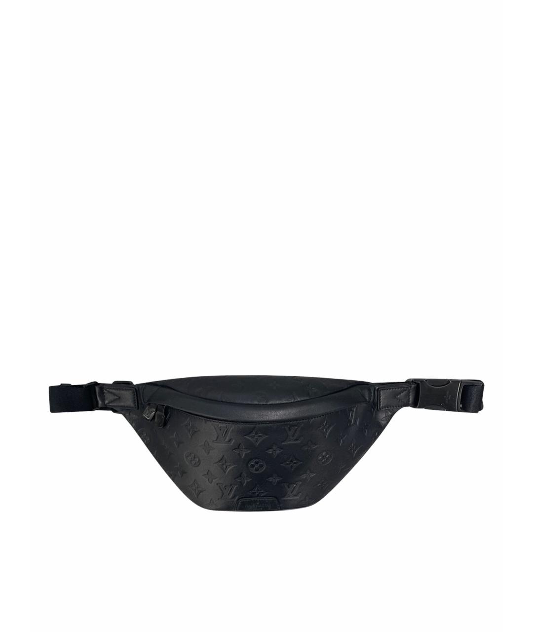 LOUIS VUITTON Черная кожаная поясная сумка, фото 1