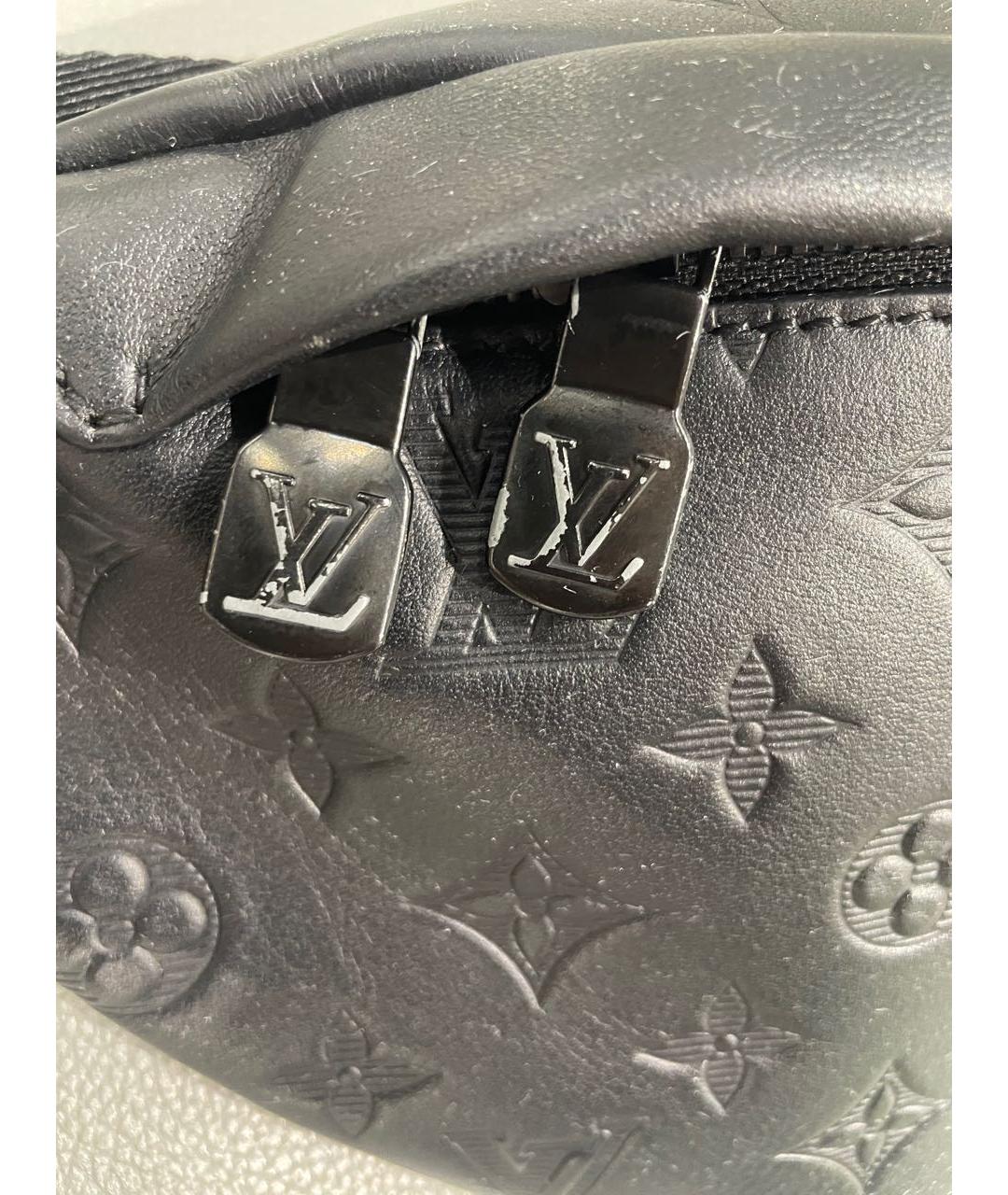 LOUIS VUITTON Черная кожаная поясная сумка, фото 6