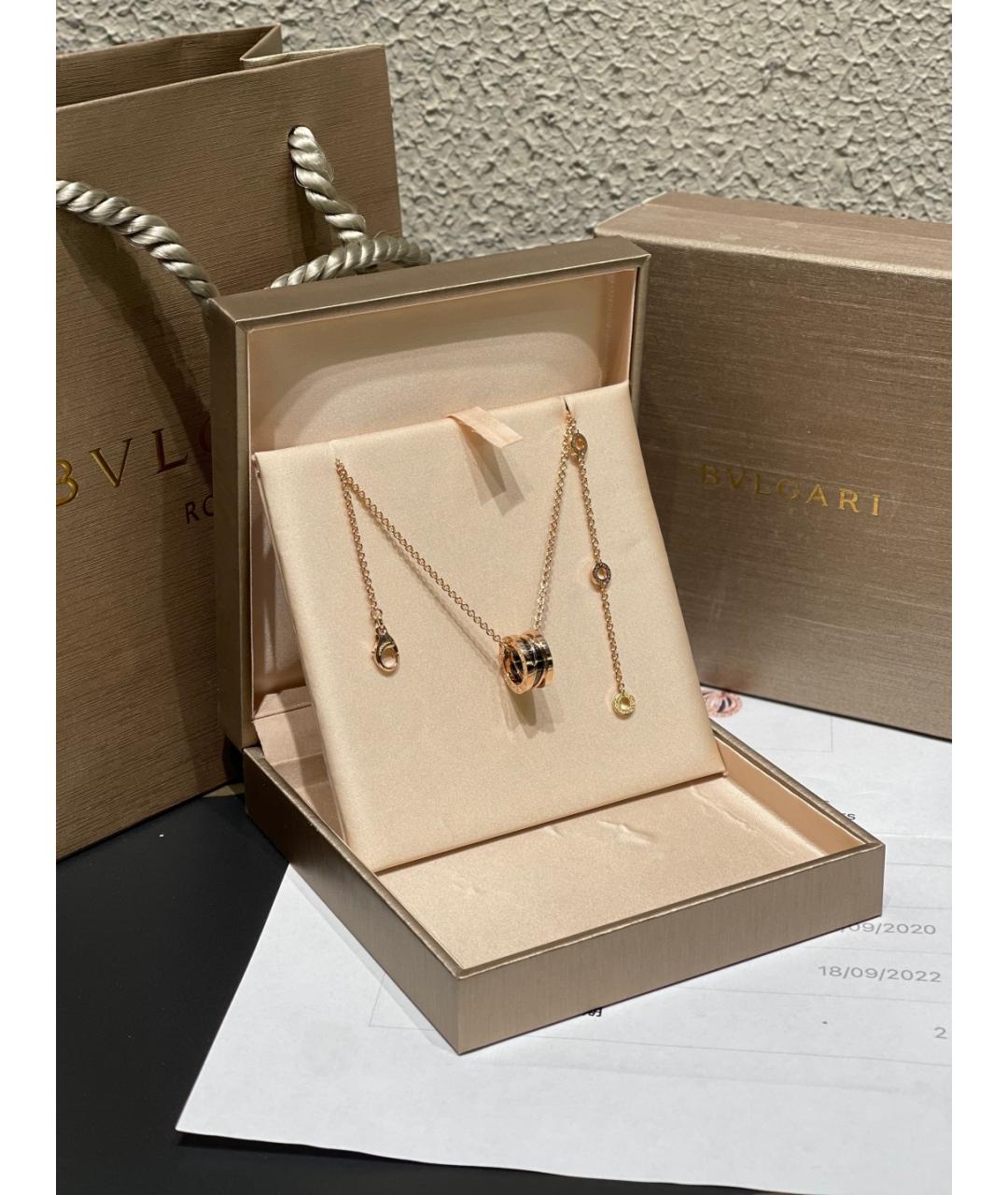 BVLGARI Золотая подвеска из розового золота, фото 3