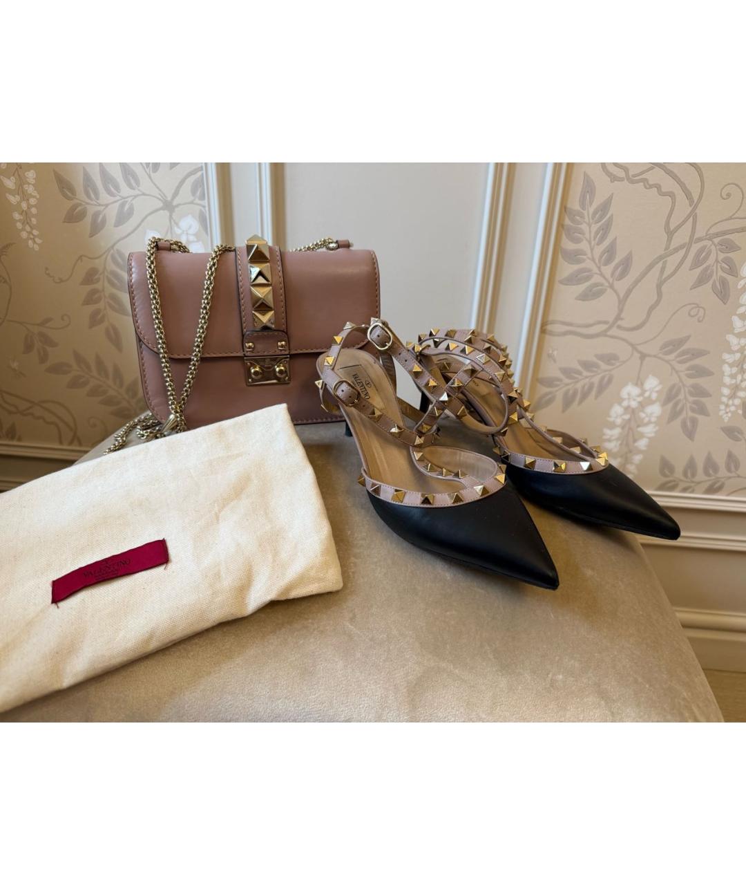 VALENTINO Розовая кожаная сумка через плечо, фото 6