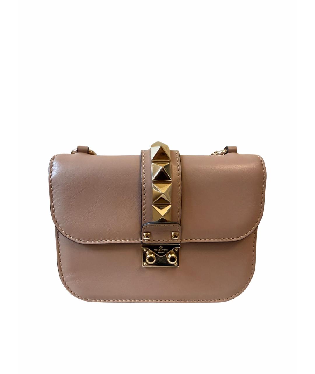 VALENTINO Розовая кожаная сумка через плечо, фото 9