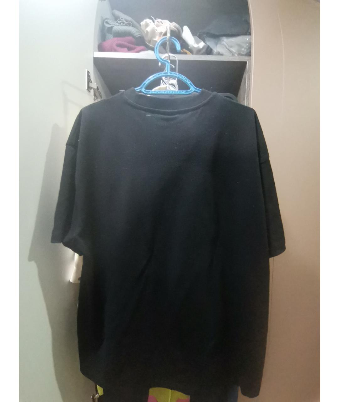 HUGO Черная хлопковая футболка, фото 2