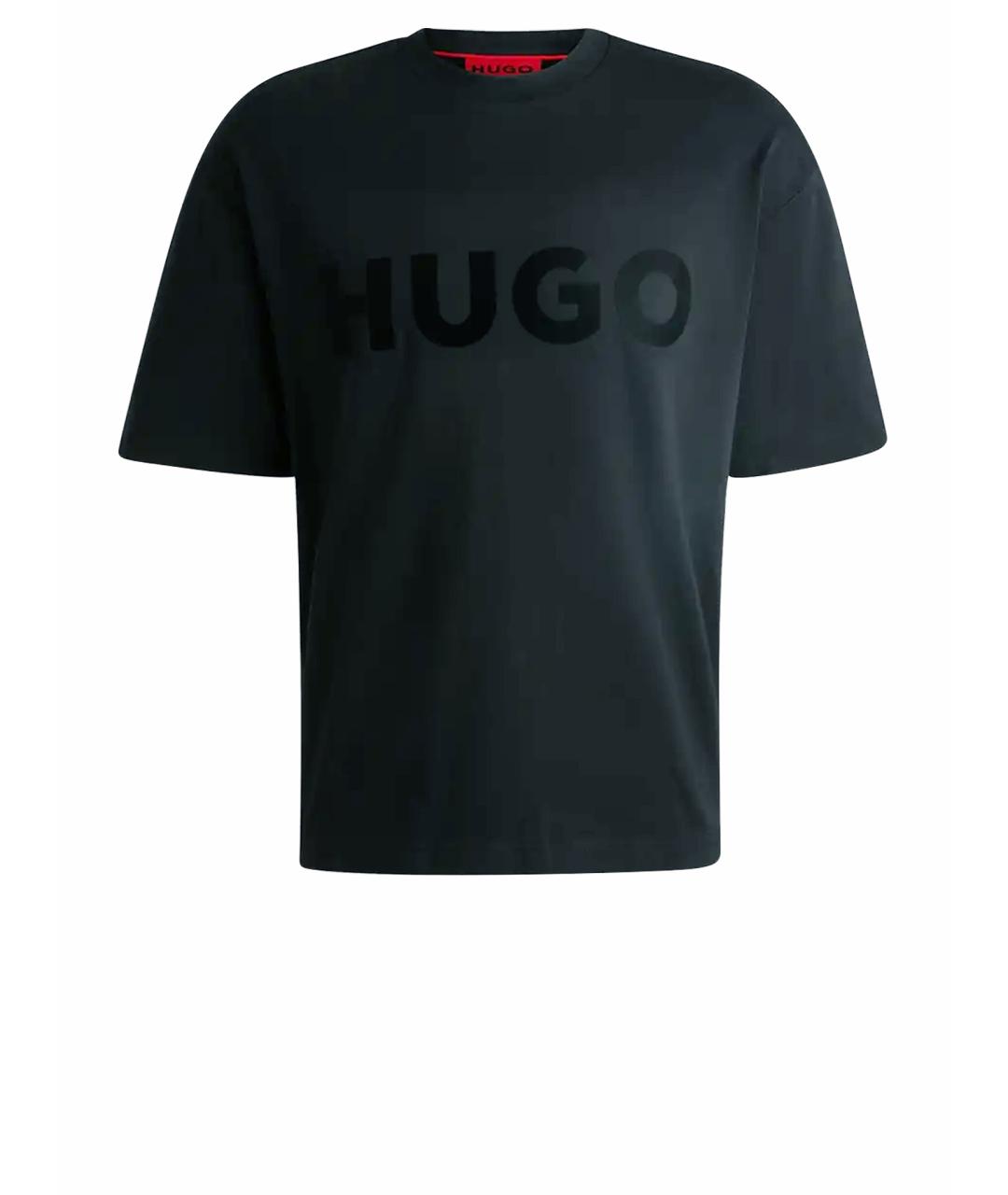 HUGO Черная хлопковая футболка, фото 1