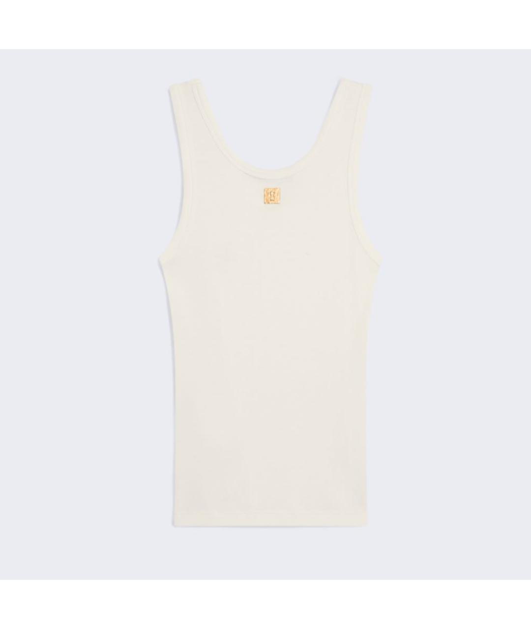 SCHIAPARELLI Бежевая шелковая майка, фото 3