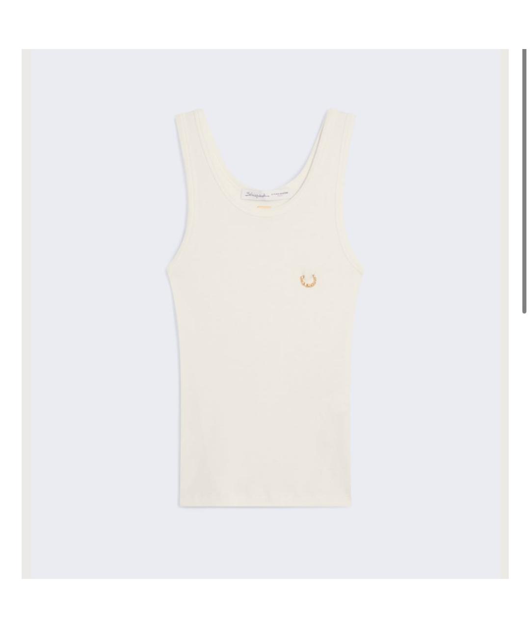 SCHIAPARELLI Бежевая шелковая майка, фото 6