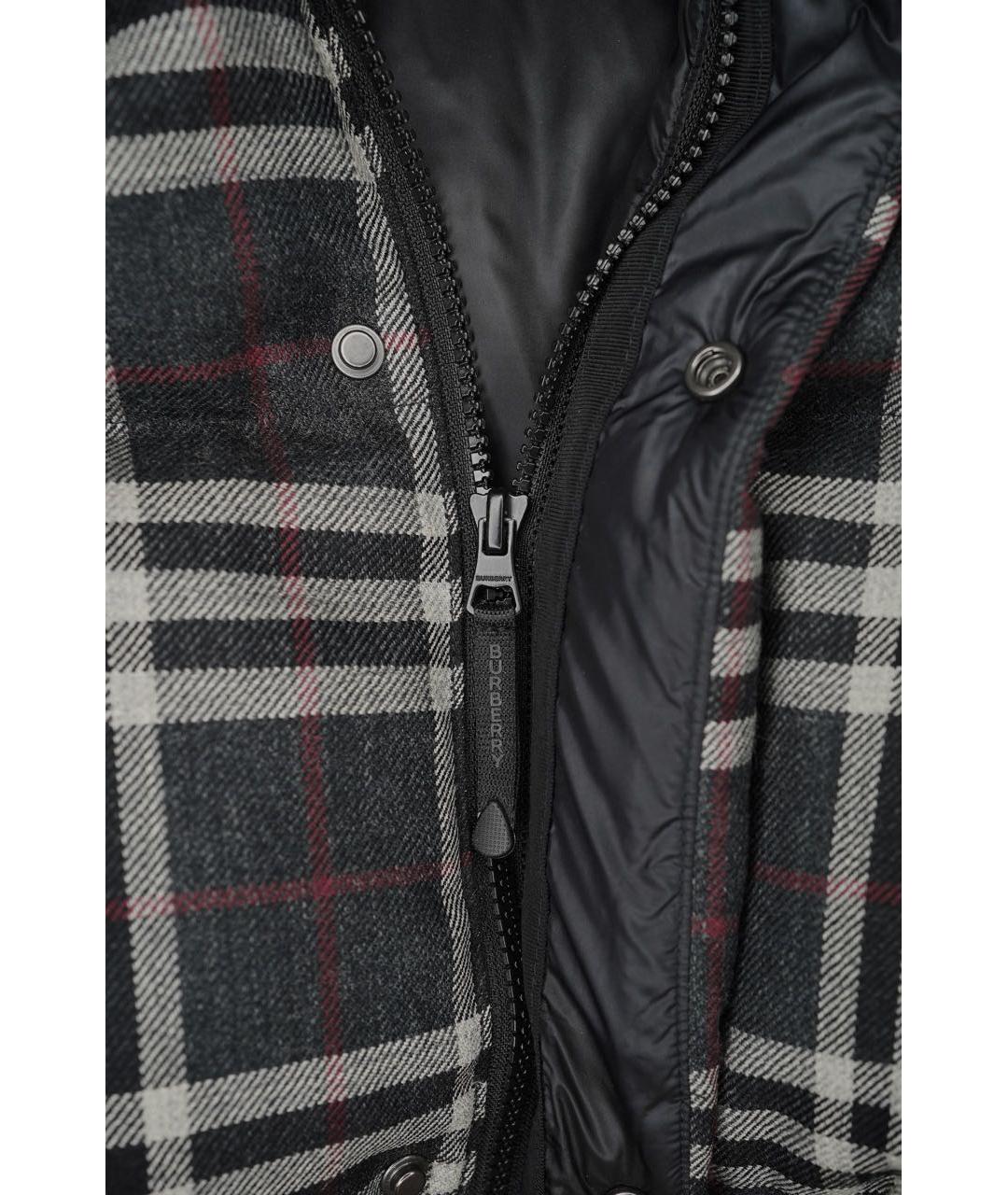BURBERRY Черный шерстяной пуховик, фото 6