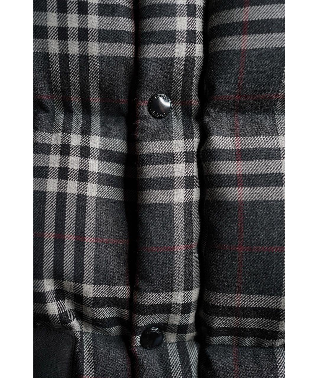 BURBERRY Черный шерстяной пуховик, фото 4