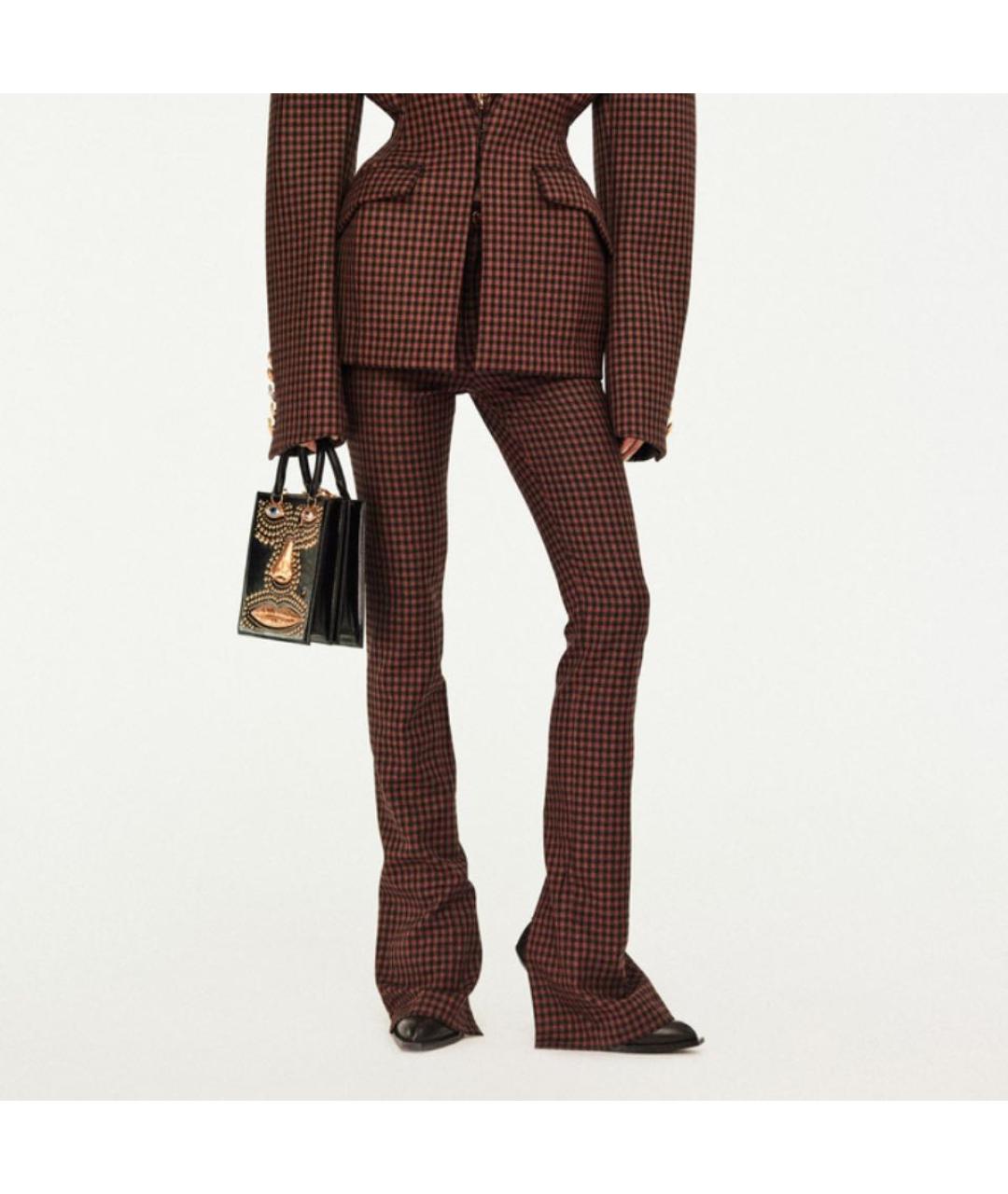 SCHIAPARELLI Коричневые шерстяные брюки узкие, фото 2