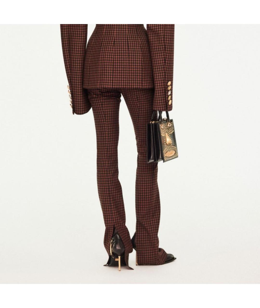 SCHIAPARELLI Коричневые шерстяные брюки узкие, фото 4