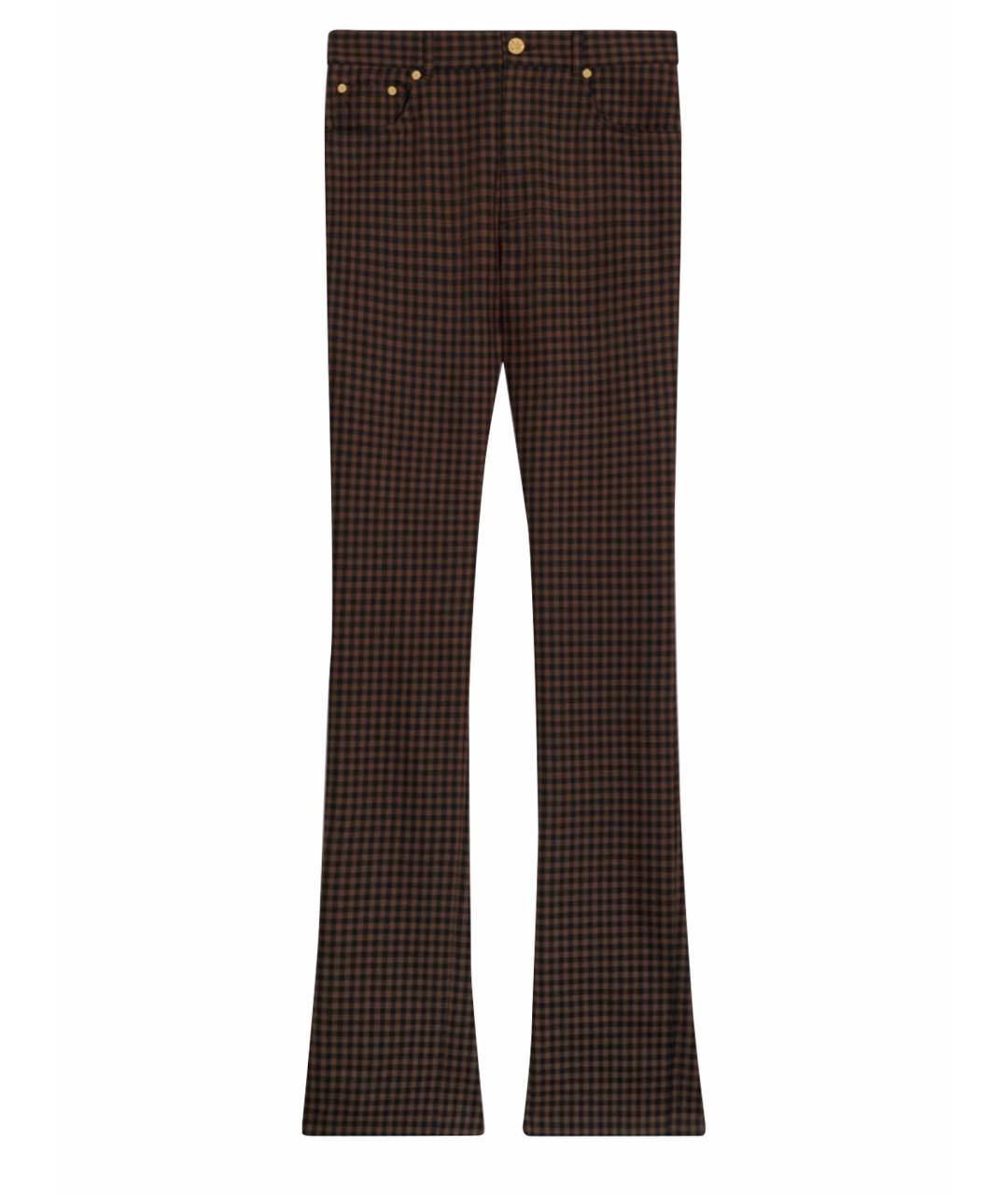 SCHIAPARELLI Коричневые шерстяные брюки узкие, фото 1