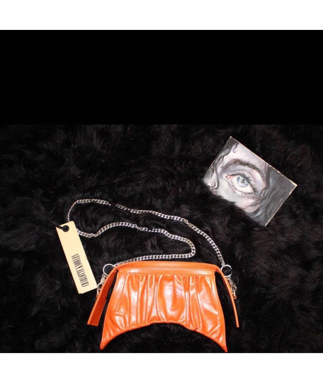 KNWLS Оранжевая кожаная сумка через плечо, фото 6