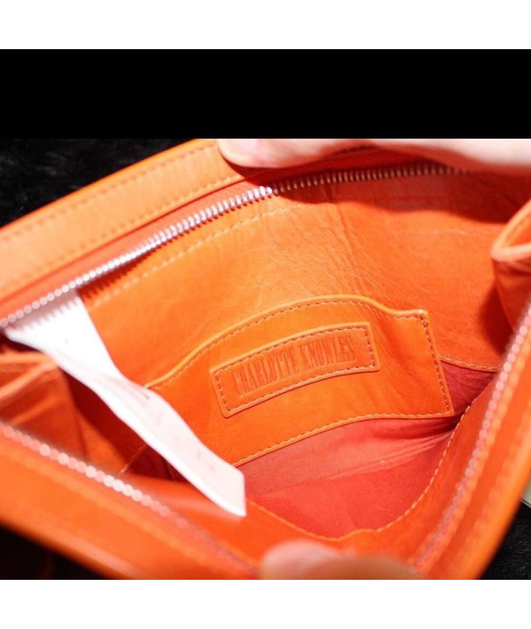 KNWLS Оранжевая кожаная сумка через плечо, фото 4