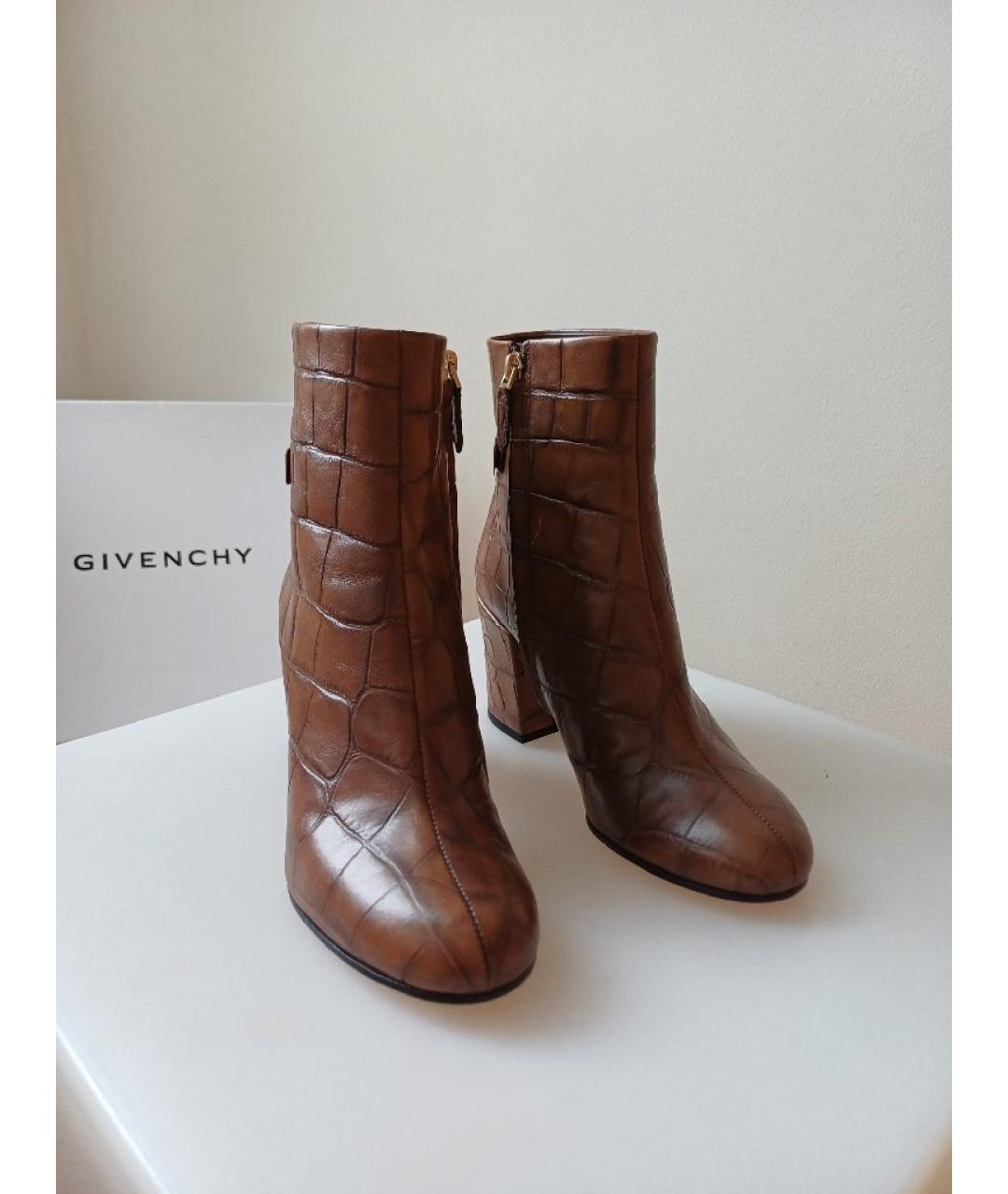GIVENCHY Коричневые кожаные ботинки, фото 3