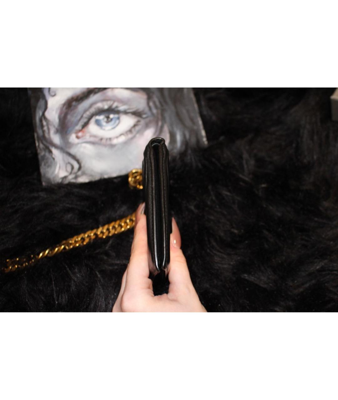 ALEXANDER MCQUEEN Черный кожаный кошелек, фото 4