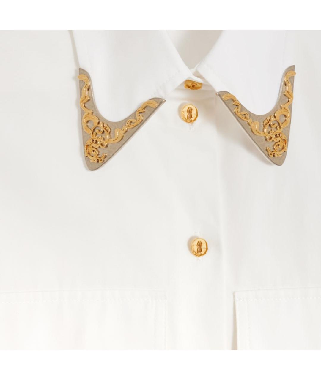 SCHIAPARELLI Белая хлопковая рубашка, фото 4