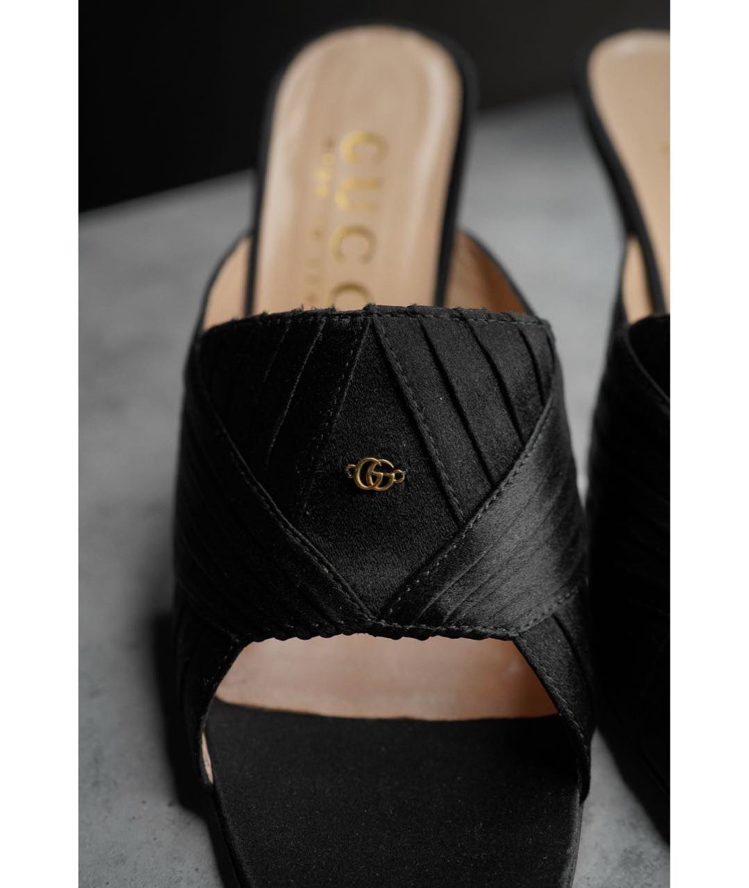 GUCCI Черные мюли, фото 4