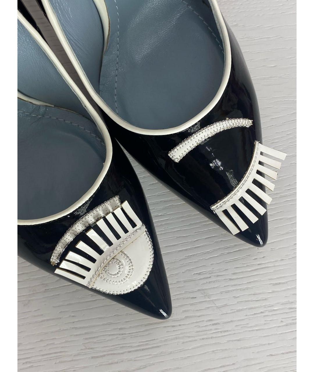 CHIARA FERRAGNI Черные кожаные туфли, фото 8