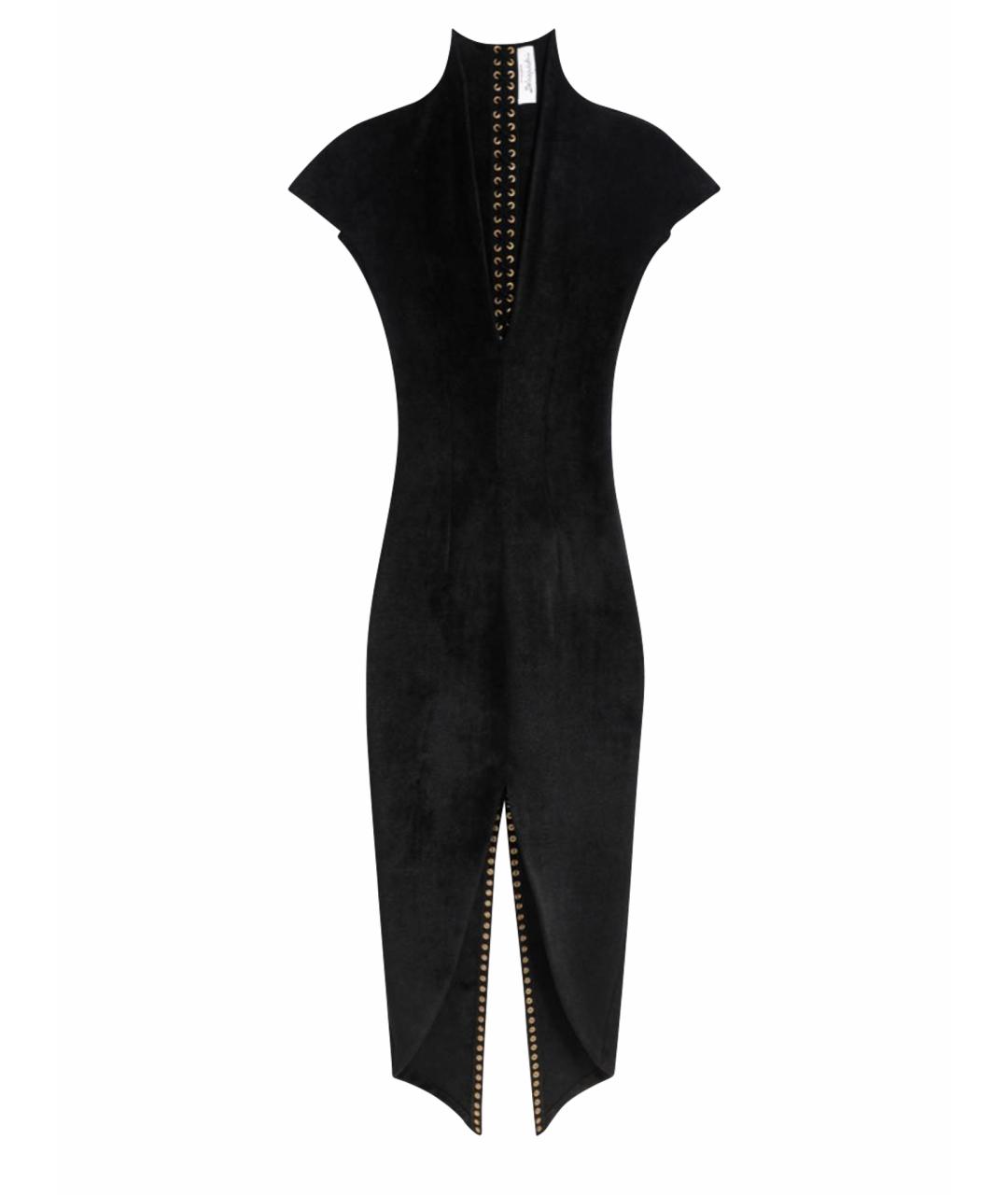 SCHIAPARELLI Черное вискозное вечернее платье, фото 1