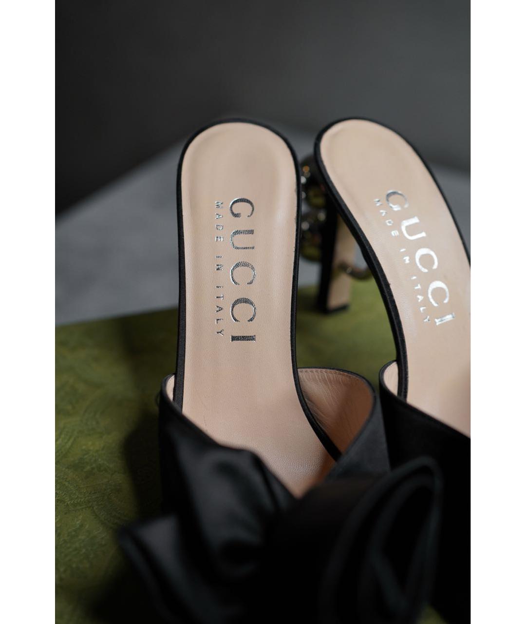GUCCI Черные мюли, фото 8