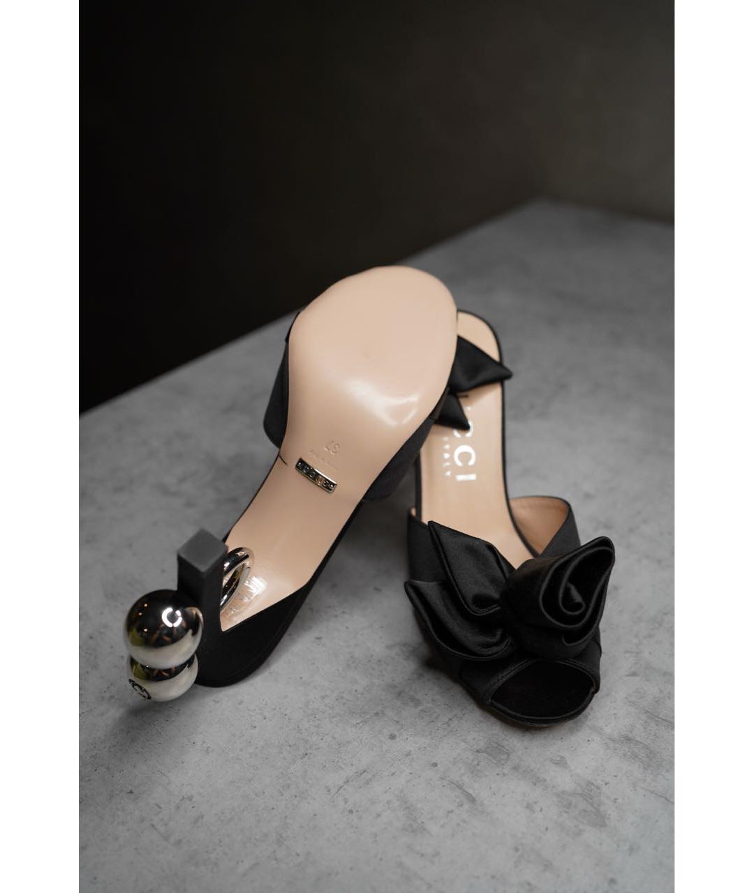 GUCCI Черные мюли, фото 3