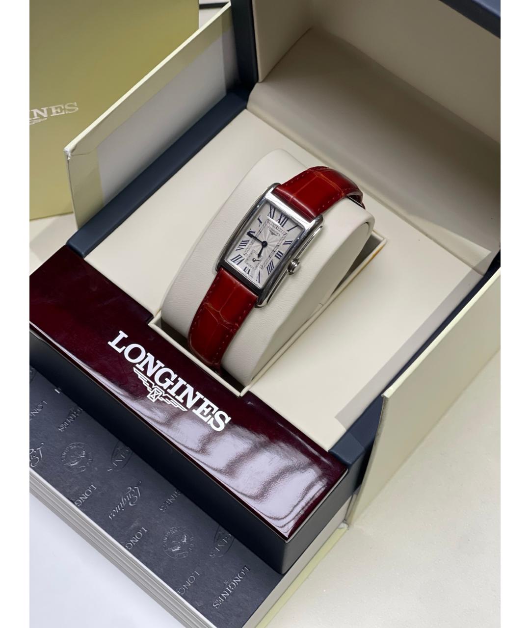 LONGINES Белые металлические часы, фото 4