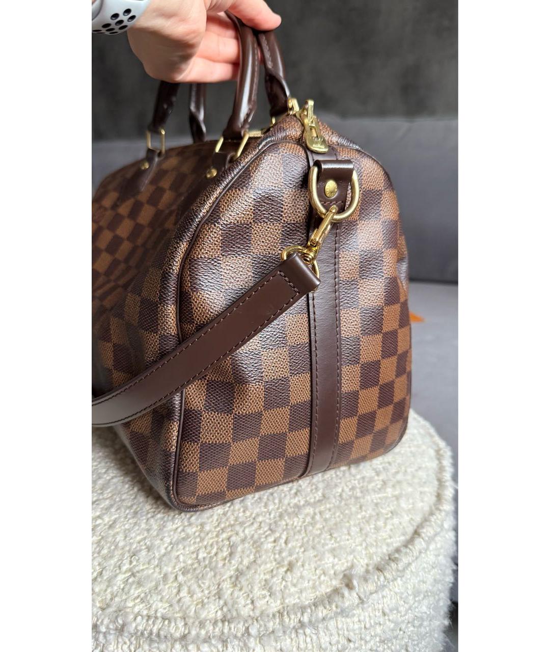 LOUIS VUITTON Коричневая кожаная сумка тоут, фото 2
