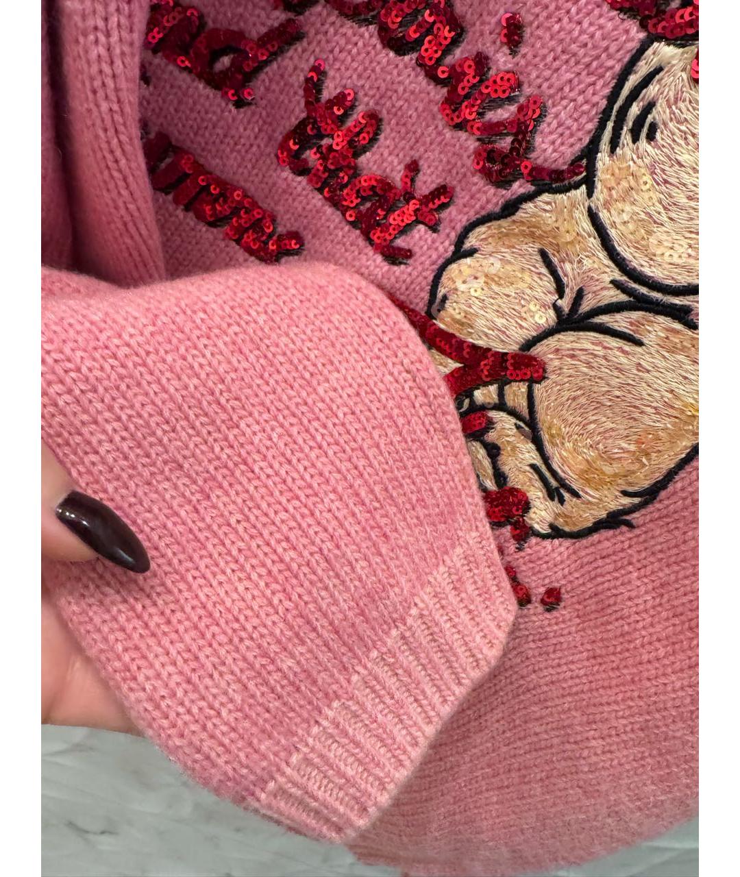 GUCCI Розовый шерстяной джемпер / свитер, фото 7